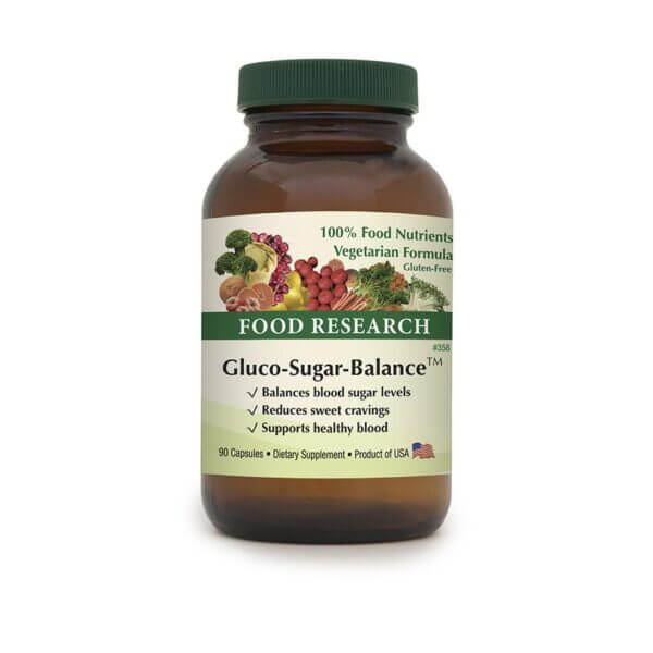 Gluco-Sugar-Balance 100 % Whole Food GTF Chromium 90 Caps.